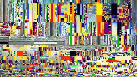 TV noise static effect, abstract glitch background. Fractal digital art patte Foto stock