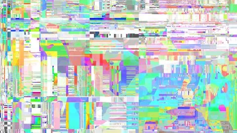 TV noise static effect, abstract glitch background. Fractal digital art patte Foto stock