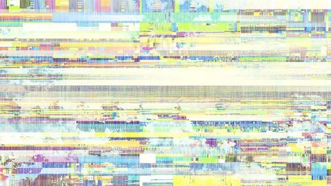 TV noise static effect, abstract glitch background. Fractal digital art patte Foto stock