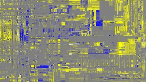 TV noise static effect, abstract glitch background. Fractal digital art patte Stockfoto's