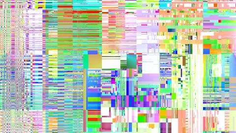 TV noise static effect, abstract glitch background. Fractal digital art patte Foto stock