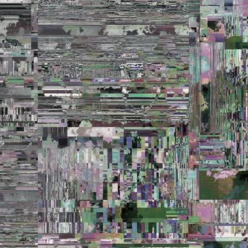 TV noise static effect, abstract glitch background. Fractal digital art patte 写真素材