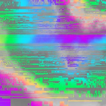 TV noise static effect, abstract glitch background. Fractal digital art patte 写真素材