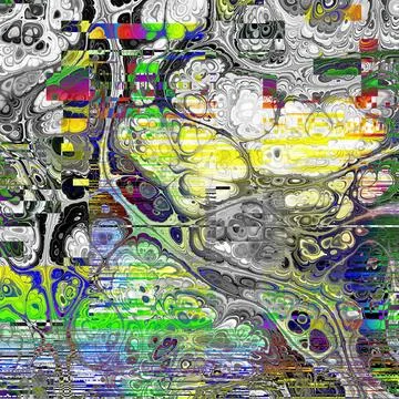 TV noise static effect, abstract glitch background. Fractal digital art patte 写真素材