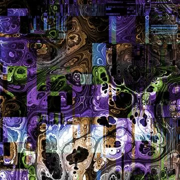 TV noise static effect, abstract glitch background. Fractal digital art patte Foto stock