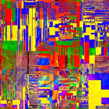 TV noise static effect, abstract glitch background. Fractal digital art patte Stock Photos