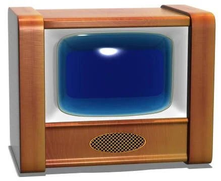 The TV old Stock Illustration