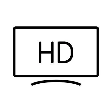 Tv outline vector icon isolated Illustrazione stock