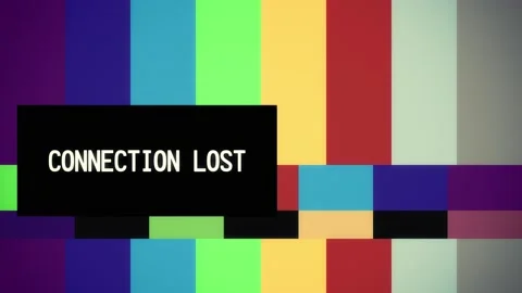 TV pattern amber connection lost Video stock 228100904