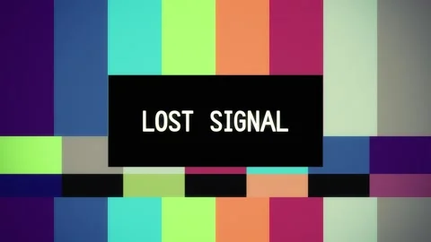 TV pattern amber lost signal Video stock 229498842