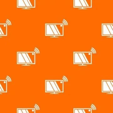 Tv pattern vector orange Illustrazione stock