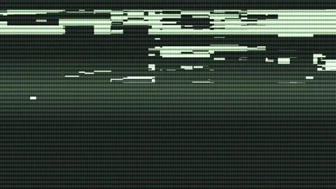 Tv picture interference - retro background - disturbance, noise, glitch Stock Footage 149356034