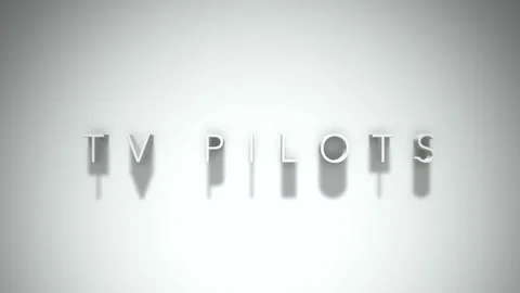 Tv pilots 3D title animation with shadows on a white background Stock-Footage 297798256