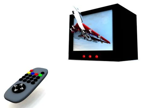 TV Plane Stock Illustration