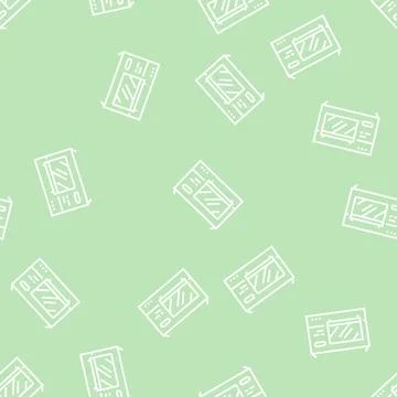 Tv plasma box line seamless pattern 库存插图