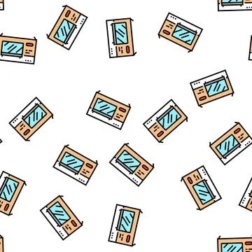 Tv plasma box vector seamless pattern 스톡 일러스트