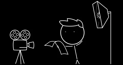 TV presenter in front of the camera Stock Footage 301543560