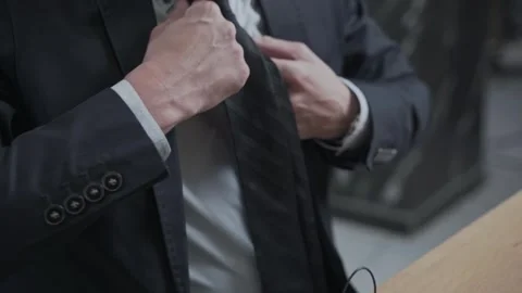 TV presenter or journalist is preparing to go on the air. Stock Footage 337612569