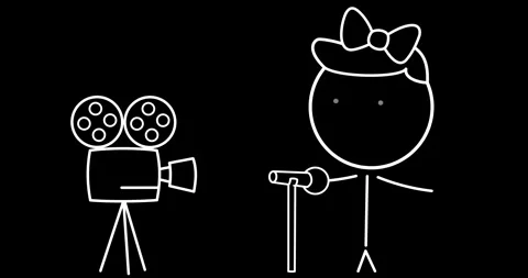 TV presenter working in front of camera Stock Footage 301977929