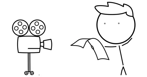 A TV presenter works on a program Stock Footage 301091151