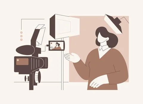 TV program host isolated cartoon vector illustrations. Stock Illustration