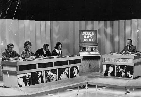 Tv Programme: Juke Box Jury. Picture Shows L-r: Pete Murray D.j. Lulu Pop Singer Photos