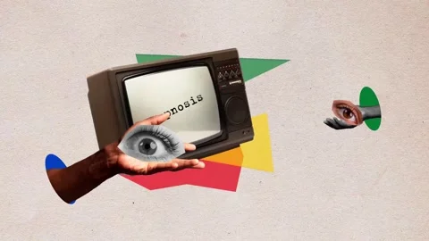 TV programmes making influence on people. Social media manipulation and control Stock Footage 242510258