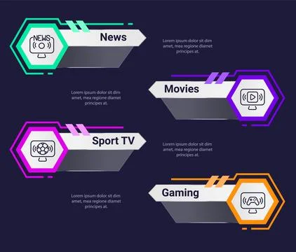 TV programs infographic chart design template 스톡 일러스트
