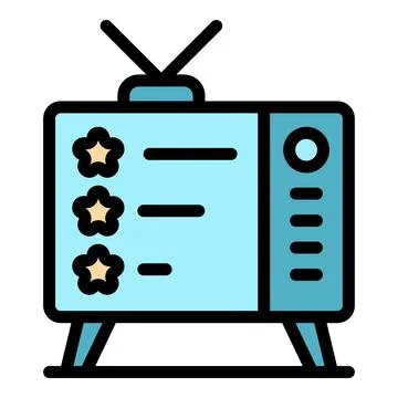 Tv quiz icon vector flat Stock Illustration