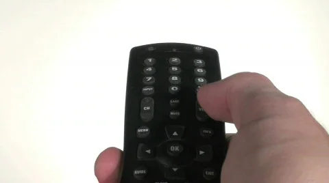 TV remote against white background - HD  Stock Footage 366491