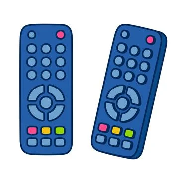 TV remote control cartoon drawing Stock Illustration
