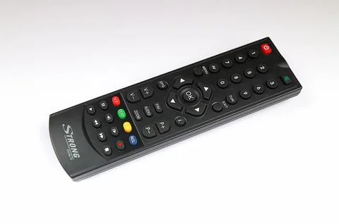 TV remote control (clipping path). Stock Photos