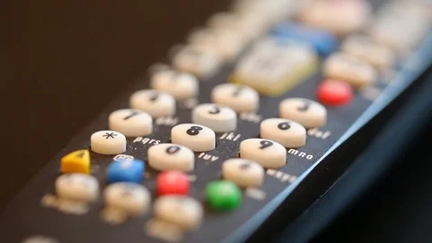 TV Remote Control Close-Up Stock Footage 91556743