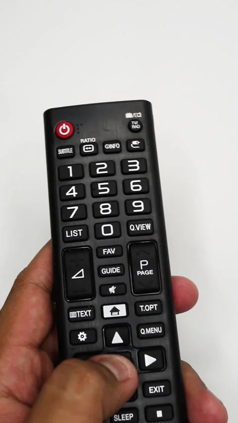 TV Remote Control in Hand. Stock Footage 289434733