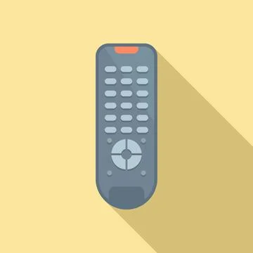 Tv remote control icon, flat style Stock Illustration