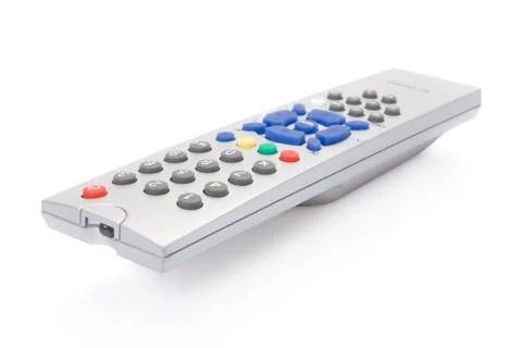 Tv remote control isolated on white background. Stock Photos