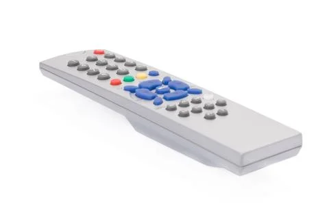 Tv remote control isolated on white background. Stock Photos