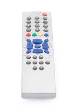 Tv remote control isolated on white background. Stock Photos