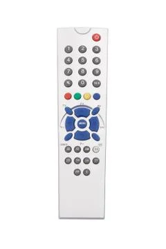 Tv remote control isolated on white background. Stock Photos
