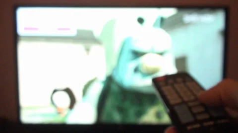 TV Remote Control Surfing Television Channels Stock Footage 35509596