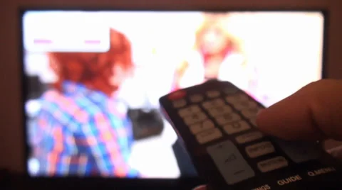 TV Remote Control Surfing Television Channels Stock Footage 35509599