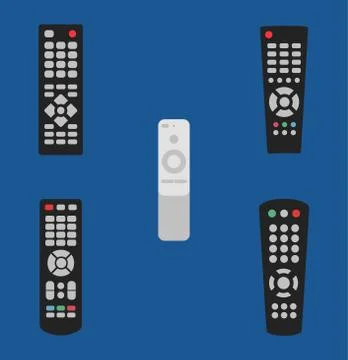 Tv remote control vector illustration icon set old and modern Stock Illustration