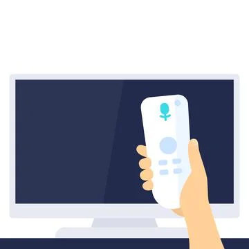 Tv remote control with voice recognition, vector Stock Illustration