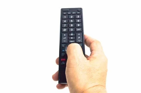 TV remote control on white background Stock Photos
