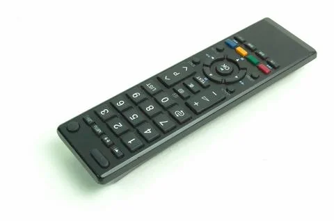TV remote control on white background Stock Photos