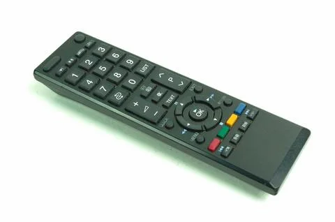 TV remote control on white background Stock Photos