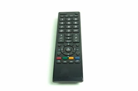 TV remote control on white background Foto stock