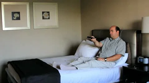 Tv remote hotel Stock Footage 12656673