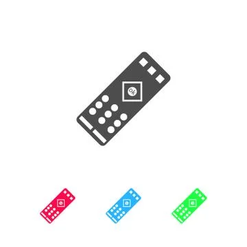 TV remote icon flat. Stock Illustration
