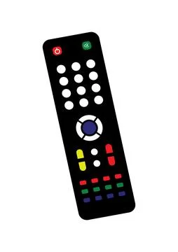 TV remote icon in flat style isolated on white background Stock Illustration